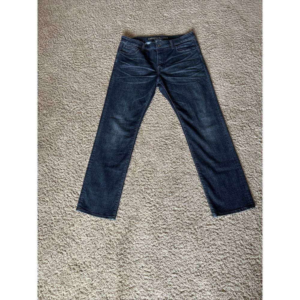 American Eagle Mens Original Boot Extreme Flex 4 Jeans Blue 36x34 Dark Wash